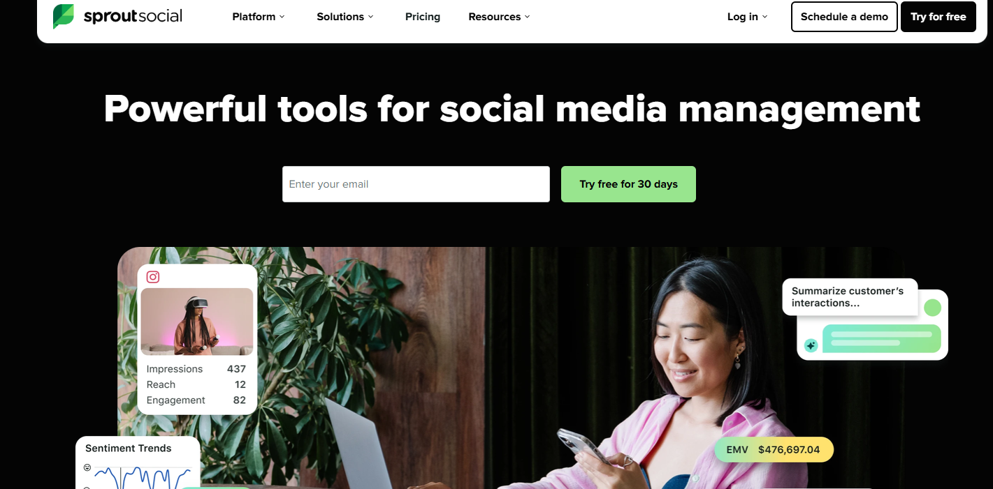 Social media management tool