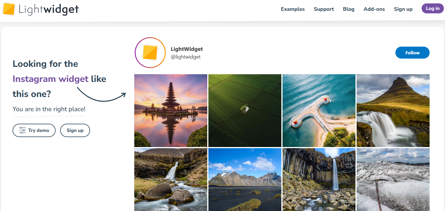 Lightwidget Instagram Widget for Weebly