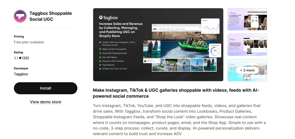 Taggbox Shopify Instagram Feed Plugins