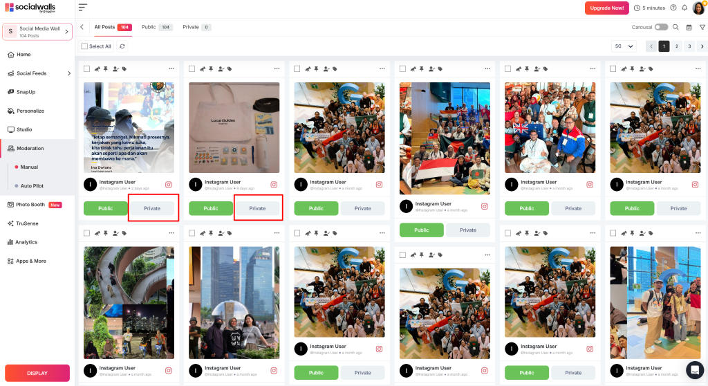 Moderate Social Wall