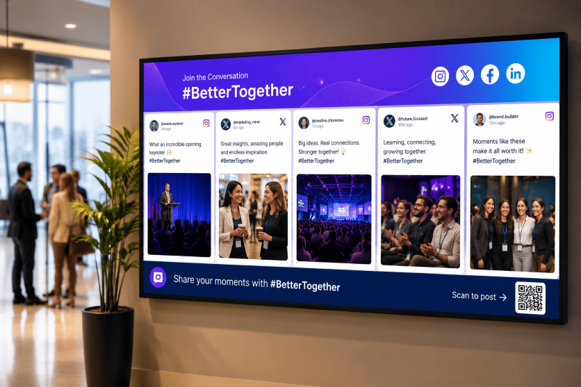 Social Media Digital Signage: Turn Your Screens Into Live Social Walls